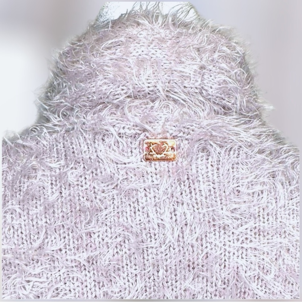 For Love and Lemons Lavender Long Fuzzy Cardigan - Picture 12 of 16